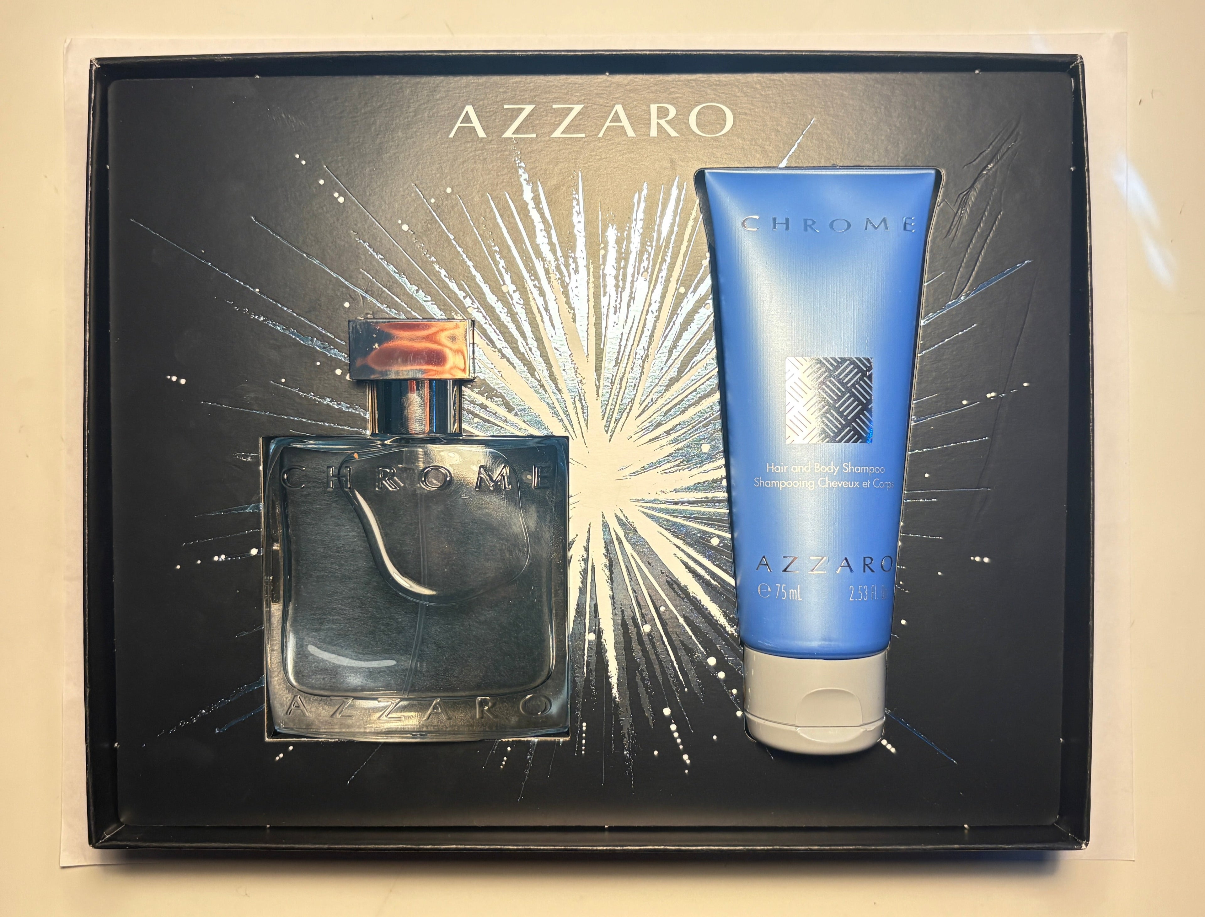 Azzaro Chrome Shower Gift Set 50ml Bottle